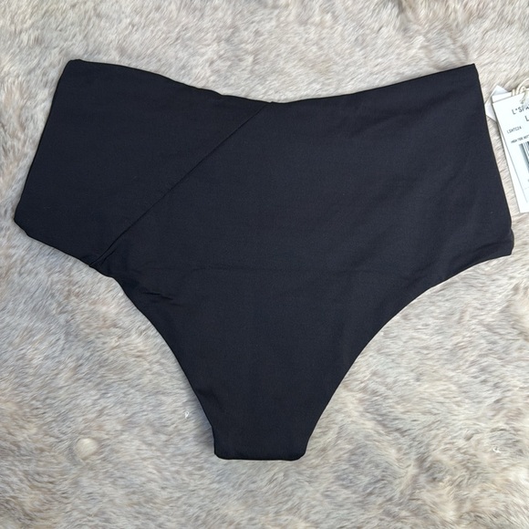 L*Space | High Tide Bikini Bottom, in Black, Size L - Picture 4 of 8
